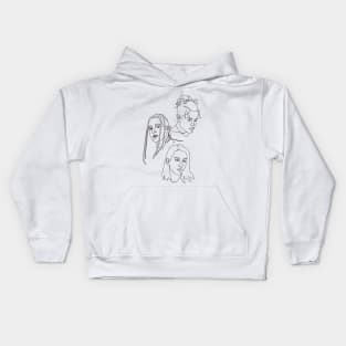 chase atlantic minimalistic line drawing Kids Hoodie